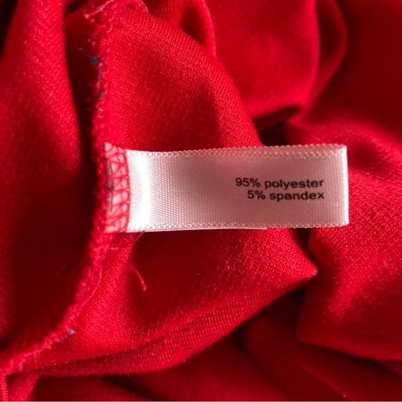 Red 3/4 Sleeve Zip Back Dresss - Picture 4 of 5